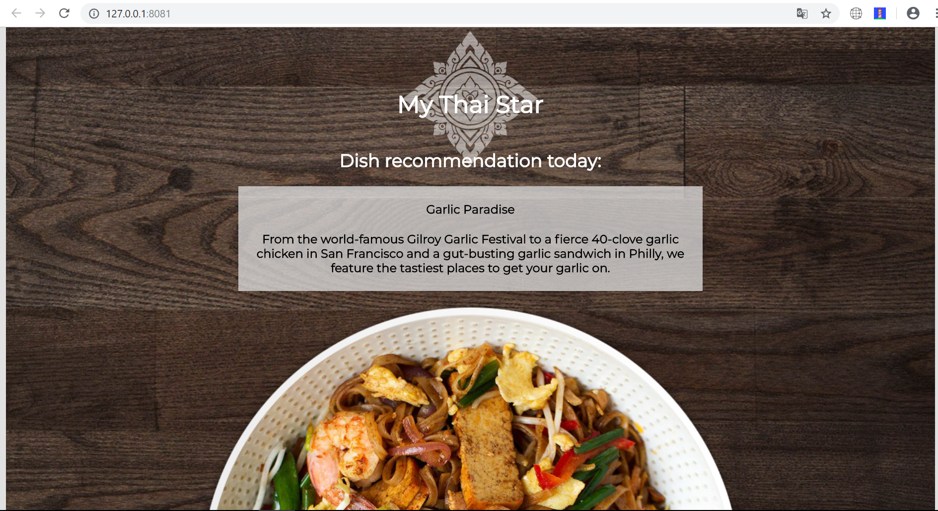 My Thai Star recommendation