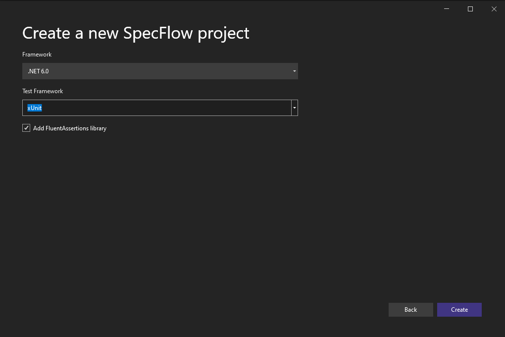 new specflow options